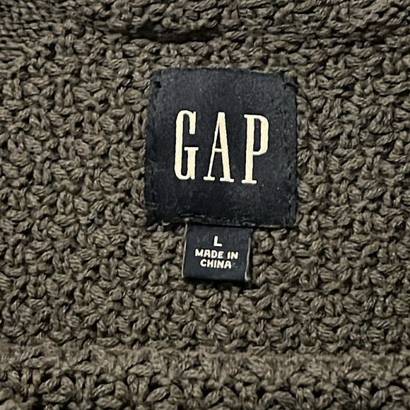 Gap Womens Gray Sweater Sz Lg Textured Reverse Stockinette Raglan Sleeves Ribbed - Picture 11 of 16